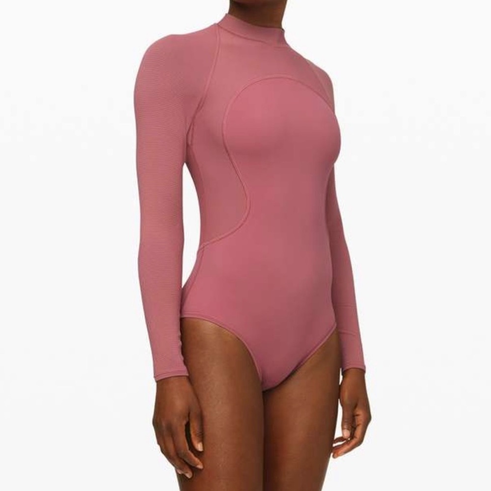 NWOT LS Wade the Waters Pink Swimsuit